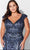 Ivonne D 119D42W - Cap Sleeve V-Neck Evening Dress Evening Dresses