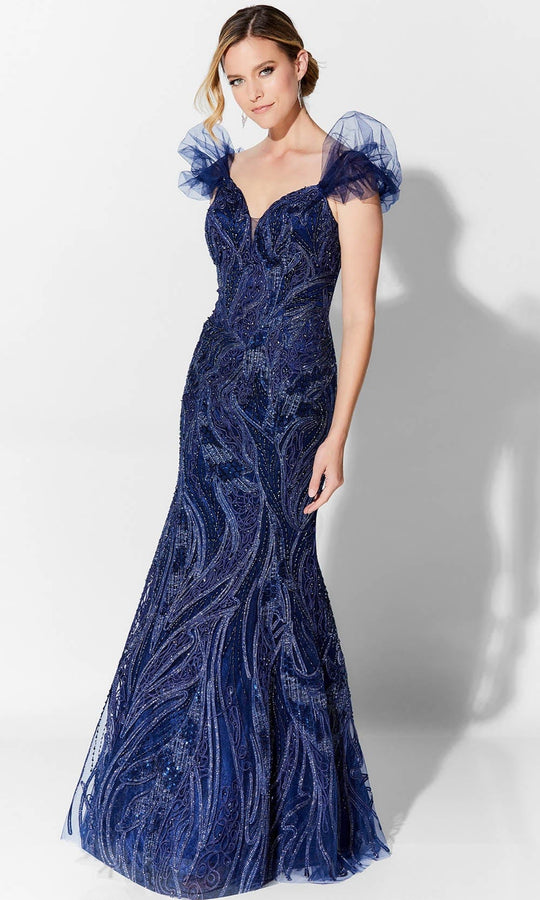 Ivonne D 122D64 - Off Shoulder Beaded Evening Gown