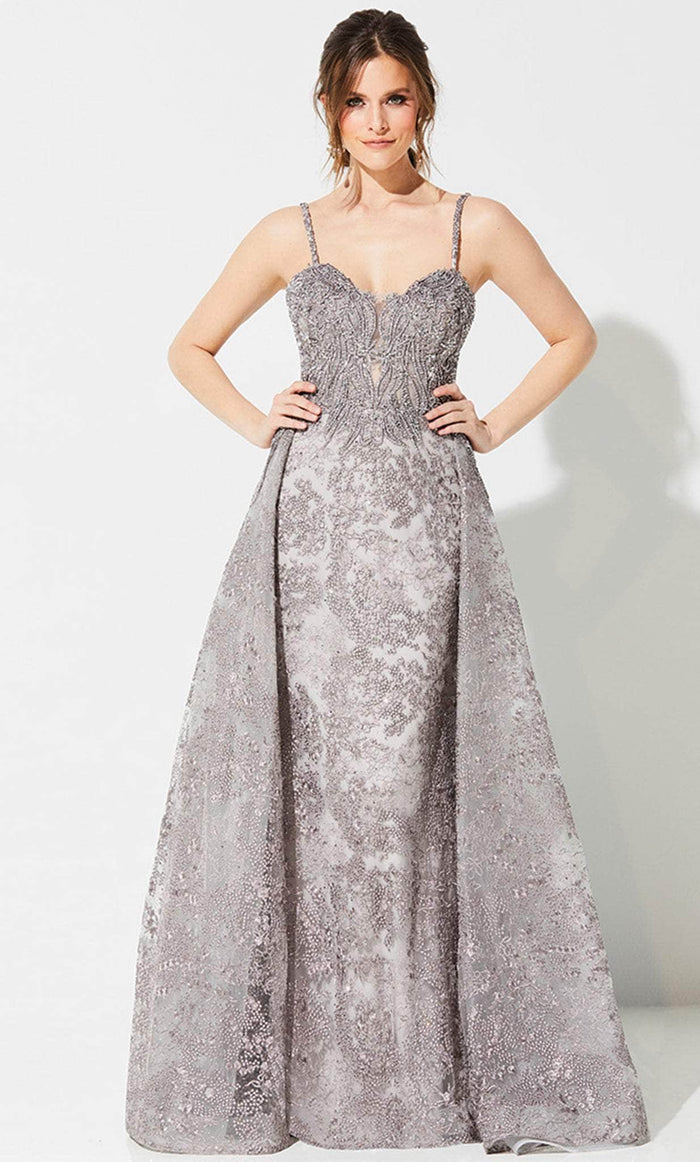 Ivonne D 219D71W - Sweetheart Beaded Avant-Garde Gown Prom Dresses 16W / Dark Oyster