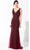 Ivonne D 220D33 - Beaded Tulle Evening Gown Prom Dresses 4 / Wine