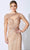 Ivonne D 221D47W - Asymmetrical Cape Shimmering Gown Evening Dresses