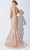 Ivonne D - 221D53 Embroidered V-Neck Evening Dress - 1 pc Pink Topaz In Size 6 Available CCSALE 6 / Pink Topaz
