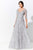 Ivonne D by Mon Cheri - 120D02 Lace V-Neck A-Line Evening Gown Mother of the Bride Dresses 4 / Silver