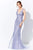 Ivonne D by Mon Cheri - 120D03 Plunging V-Neck Metallic Lace Dress Evening Dresses 4 / Periwinkle