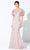 Ivonne D by Mon Cheri - 220D21 Ruffled Bell Sleeve Embroidered Gown Evening Dresses 4 / Dusty Pink