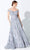 Ivonne D by Mon Cheri - 220D24 Embellished Off-Shoulder Gown Evening Dresses 4 / Silver Gray