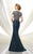Ivonne D by Mon Cheri Long Mikado Fit and Flare Evening Dress 216D45 CCSALE 12 / Navy
