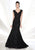Ivonne D by Mon Cheri - Scalloped Lace Mermaid Evening Gown 215D08 - 1 pc Black in Size 10 Available CCSALE 8 / Black
