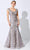 Ivonne D by Mon Cheri - V-Neck Trumpet Evening Dress Mother of the Bride Dresses 4 / Silver