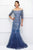 Ivonne D for Mon Cheri - 118D07 Ombre Sequined Tulle Lace Gown Evening Dresses 4 / Navy Blue/Periwinkle