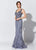 Ivonne D for Mon Cheri - 119D52 Embroidered Feathered Dress Evening Dresses 0 / Delphinium