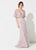 Ivonne D for Mon Cheri - 219D72 Embroidered Kimono Sleeve Lace Gown Mother of the Bride Dresses 4 / Rose