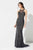 Ivonne D for Mon Cheri - 219D74 Bedazzled Halter Dress With Train Evening Dresses 4 / Charcoal