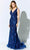 Ivonne D for Mon Cheri ID901 - Floral Laced Evening Gown Special Occasion Dress 4 / Navy