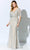 Ivonne D for Mon Cheri ID905 - Short Sleeved Formal Gown Special Occasion Dress 4 / Silver/Nude