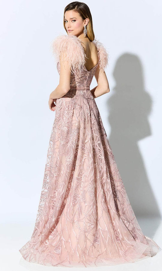 Ivonne D ID906 - Feathered Sleeves Ballgown Mother of the Groom Dress