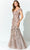 Ivonne D ID919 - Cap Sleeve Lace Prom Gown Evening Dresses 4 / Light Mocha/Stone