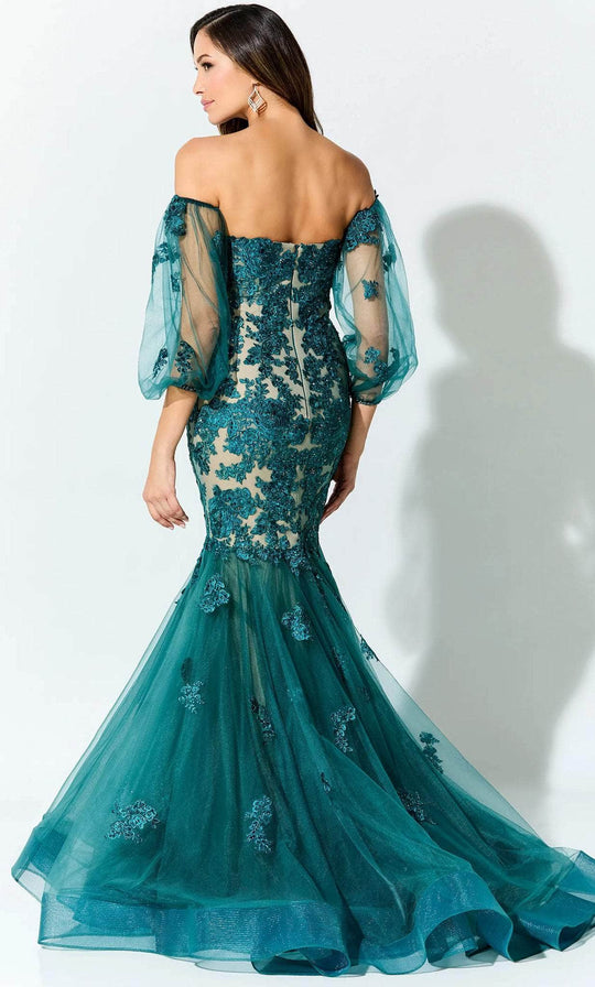 Ivonne D ID920 - Tulle Trumpet Formal Gown
