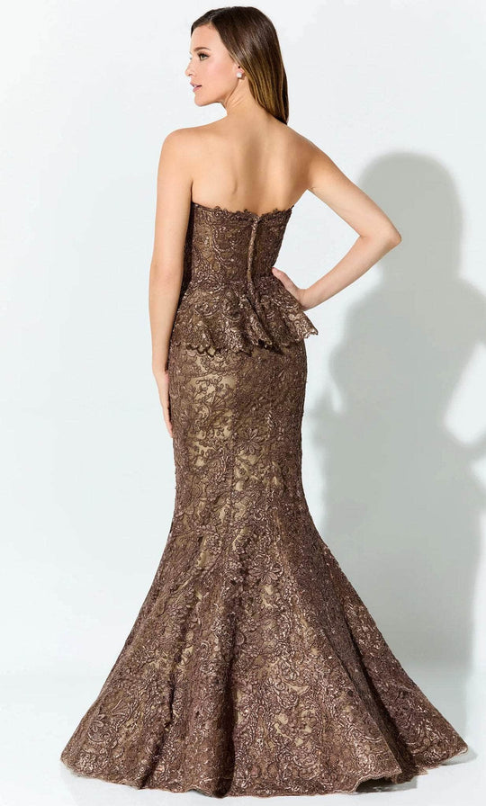 Ivonne D ID921 - Strapless Embroidered Evening Gown