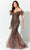 Ivonne D ID926 - Off-Shoulder Embellished Prom Gown Prom Dresses 4 / Mocha