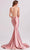 J'Adore Dresses J15032 - V-Neck Satin Mermaid Evening Gown Special Occasion Dress