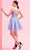 J'Adore Dresses - J16075 Short Weaved Pleat-Bodice A-Line Dress Homecoming Dresses