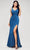 J'Adore Dresses J17010 - Wide Strap Pleated Evening Gown Special Occasion Dress 2 / Peacock