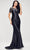 J'Adore Dresses J17016 - Short Sleeve Illusion Scoop Neck Long Dress Evening Dresses