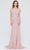 J'Adore Dresses J20029 - Deep V-Neck Beaded Evening Gown Special Occasion Dress 2 / Dusty Pink