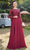 J'Adore Dresses J21005 - Long Sleeve A-Line Formal Gown Special Occasion Dress 2 / Wine