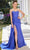 J'Adore Dresses J21009 - Strapless Side Overskirt Prom Gown Special Occasion Dress 2 / Royal
