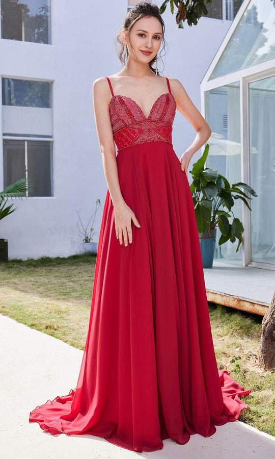 J'Adore Dresses J21013 - Deep Sweetheart A-Line Evening Gown