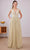 J'Adore Dresses J21014 - V-Neck A-Line Long Dress Special Occasion Dress 2 / Champagne