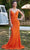 J'Adore Dresses J21017 - Sleeveless V-Neck Long Dress Special Occasion Dress 2 / Orange