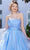 J'Adore Dresses J21035 - Strapless Organza A-Line Long Dress Special Occasion Dress