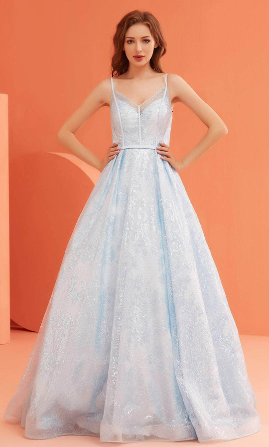 J'Adore Dresses J22001 - Sequined Corset Bodice Ballgown