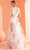 J'Adore Dresses J22010 - Floral Printed V Neck Flowy Dress Prom Dresses