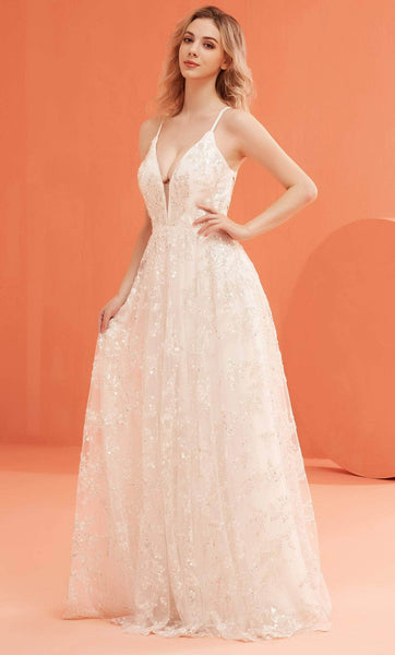 open lace back dress J'Adore Dresses J22012