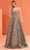 J'Adore Dresses J22038 - Sleeveless A-line Prom Dress Special Occasion Dress 2 / Steel Blue