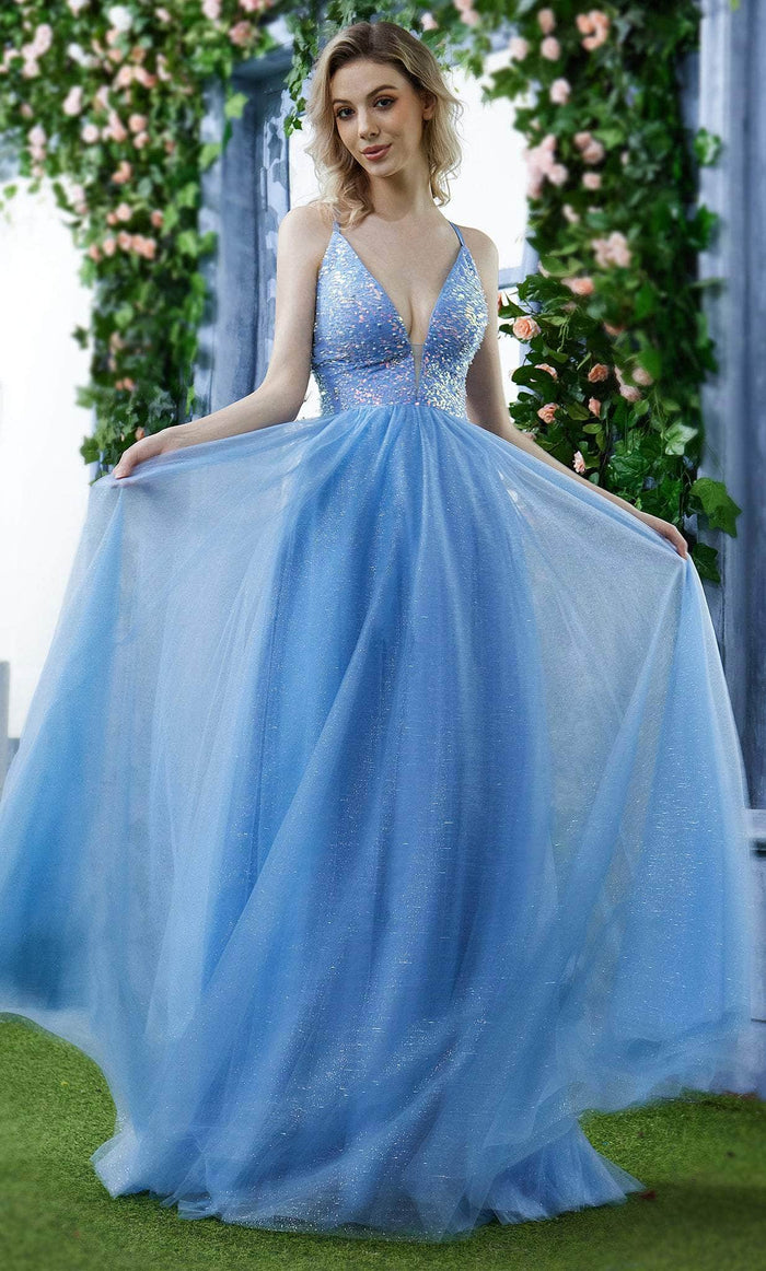 J'Adore Dresses J22042 - Beaded Bodice Tulle Ballgown Special Occasion Dress 2 / Very Peri