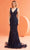 J'Adore Dresses J22048 - Embellished Sleeveless Prom Dress Special Occasion Dress 2 / Navy