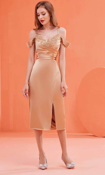 cold shoulder dress knee length J'Adore Dresses J22062