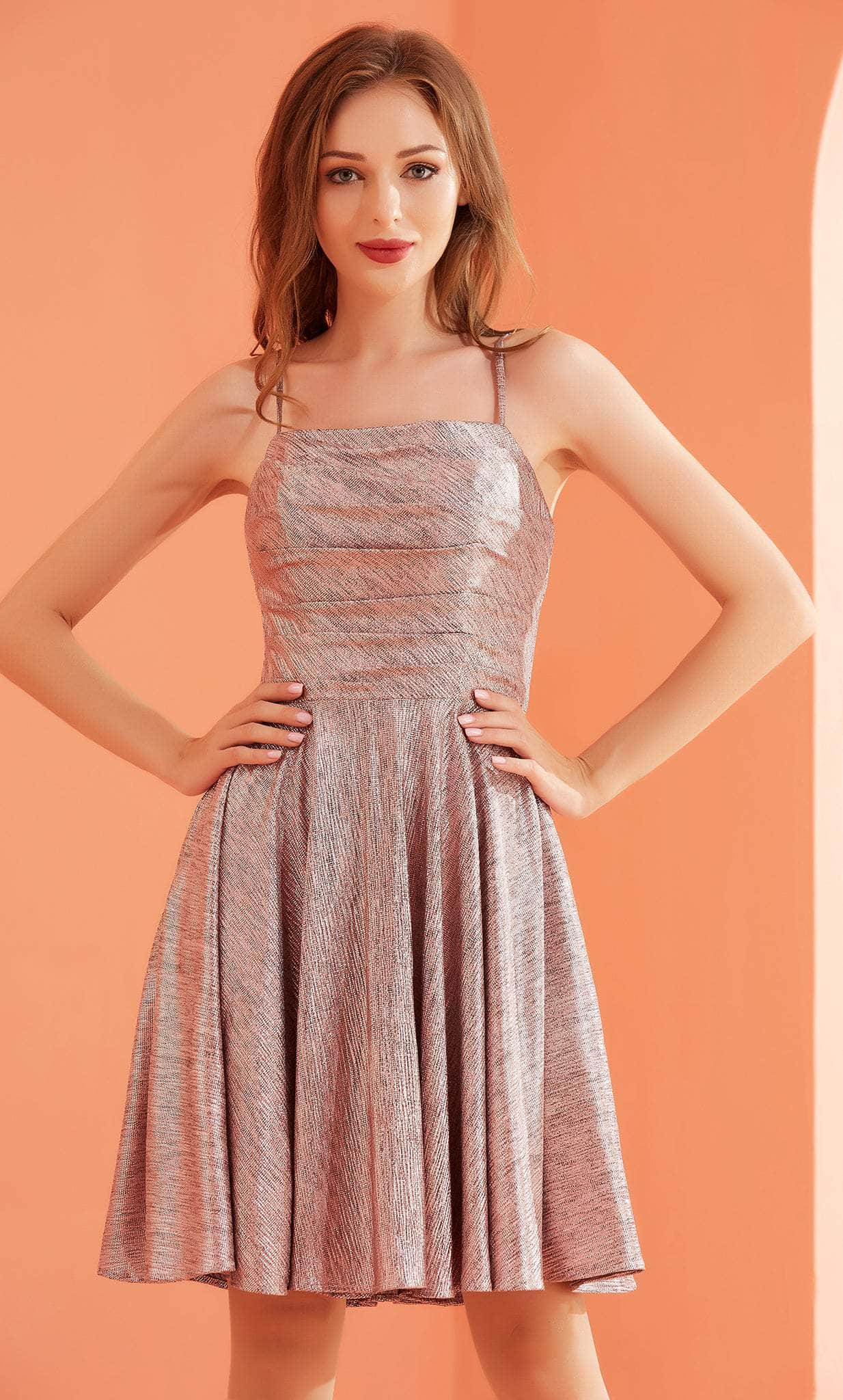 Buy Beige Crepe Digital Printed Party Wear Readymade Short Dress Online  From Surat Wholesale Shop.