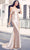 J'Adore Dresses JM008 - Feathered Strapless Long Dress Evening Dresses 2 / Champagne