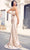 J'Adore Dresses JM008 - Feathered Strapless Long Dress Evening Dresses