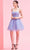 J'Adore Dresses - Short Weaved Pleat-Bodice A-Line Dress J16075 CCSALE 6 / Lilac