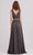 J'Adore - J15002 Pleated V Neck Beaded Chiffon A-line Gown Evening Dresses