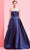 J'Adore - J16008 Strapless Mikado Gown with Oversized Bow Evening Dresses 2 / Navy