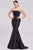 J'Adore - J16009 Mikado Trumpet Dress with Back Bow Evening Dresses 2 / Black