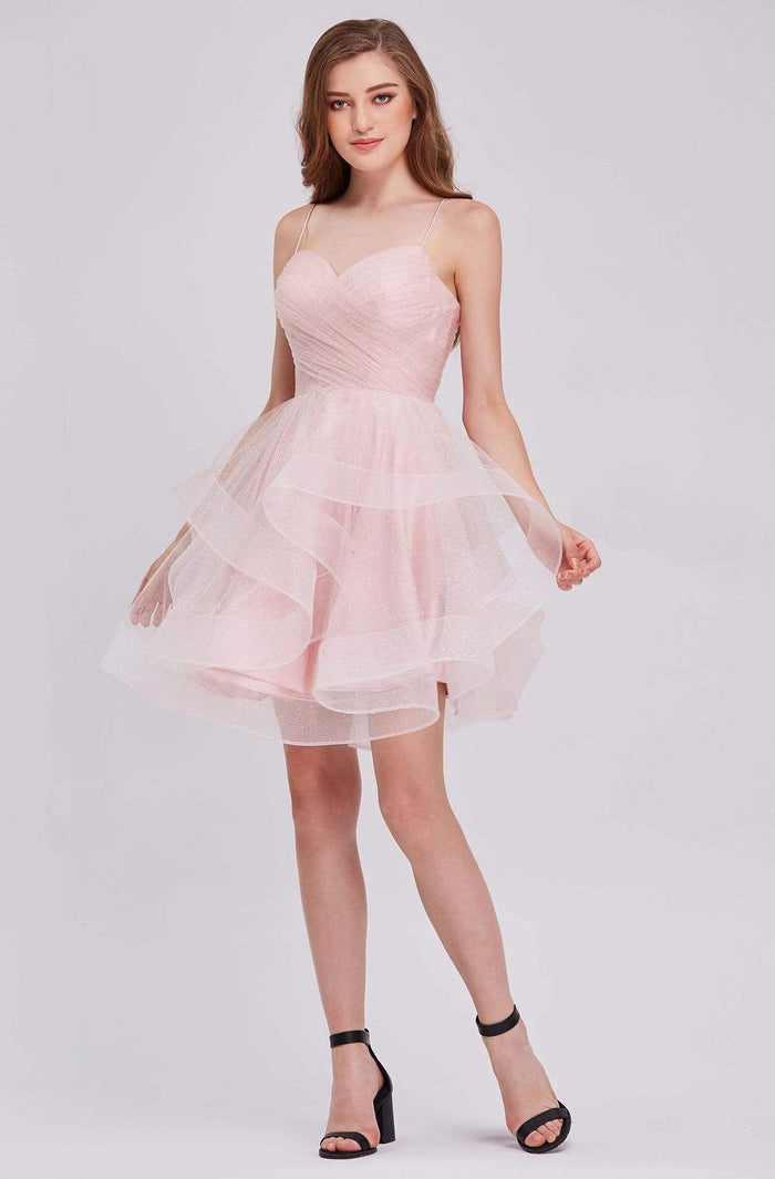 J'Adore - J16078 Tulle Sweetheart Cocktail Dress Cocktail Dresses 2 / Cameo